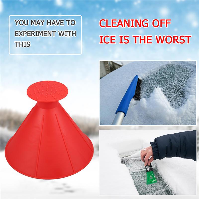 Round Windshield Ice Scraper With Funnel - Brilliant Promos - Be